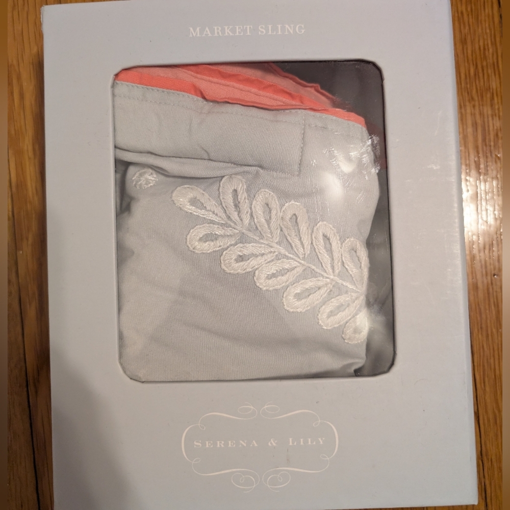 Serena & Lily Market Sling in Gray and Coral